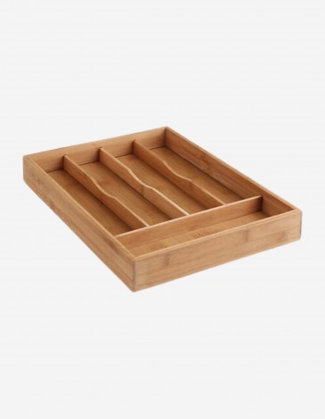 BANDEJA DE CUBIERTOS DE BAMBÚ 34X25CM
