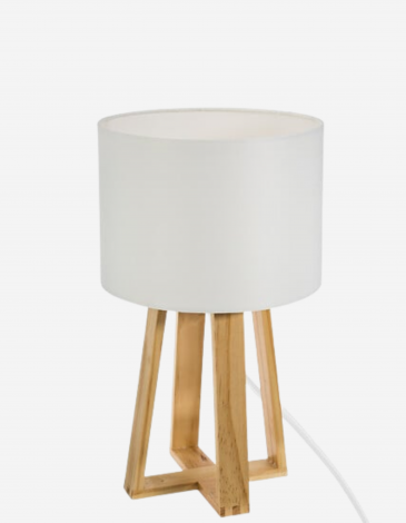 LÁMPARA DE MESA MADERA MOLU BLANC 