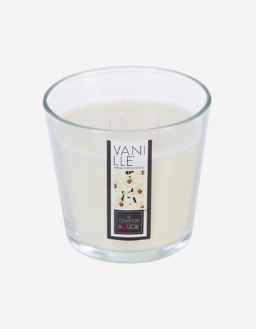 VELA PERFUMADA VASO CRISTAL VAINILLA D13