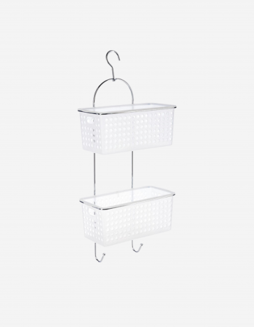 SOPORTE DE DUCHA CON GANCHO 2 CESTAS