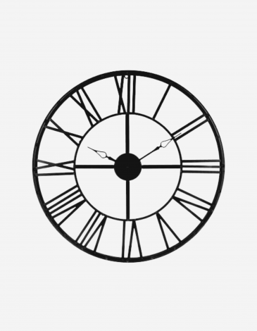 RELOJ DE METAL NEGRO VINTAGE D70CM