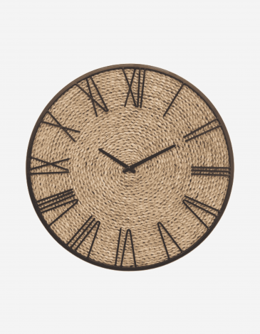 RELOJ DE PAJA DE METAL NICO D50CM