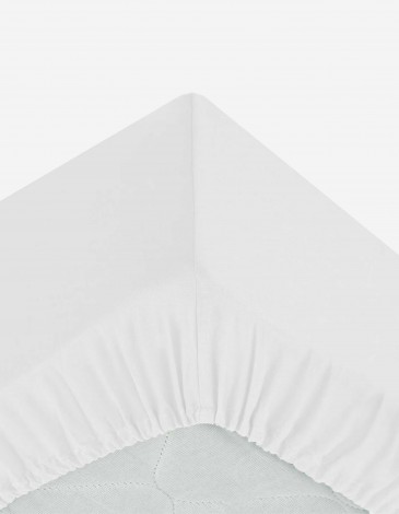 SÁBANA BAJERA DE ALGODÓN, BLANCA, TAPA H
