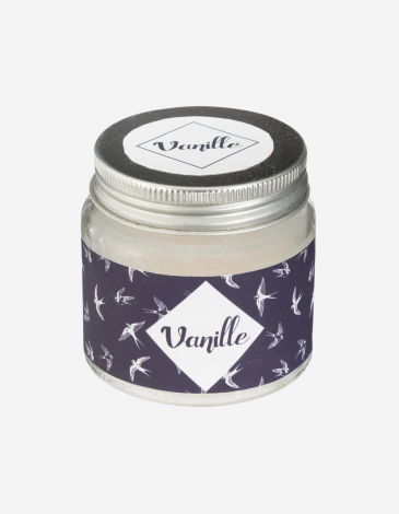 VELA PERFUMADA DE VAINILLA 65 G EN VIDRI