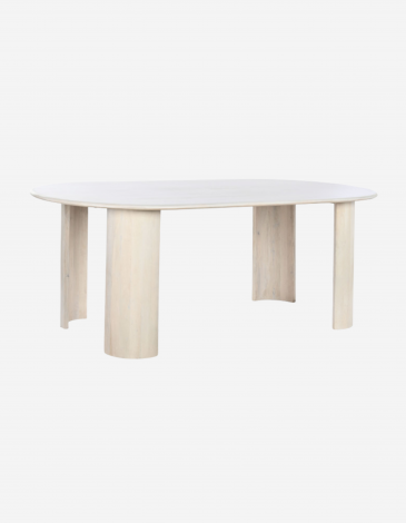 MESA COMEDOR MANGO 200X100X76 BLANCO