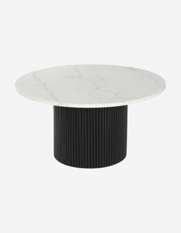 MESA CENTRO MÁRMOL MDF 80X80X42 BLANCO