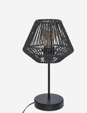 LÁMPARA "JILY" NEGRA H34CM