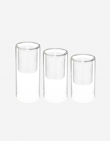 SET DE 3 VELAS LED 36X30CM