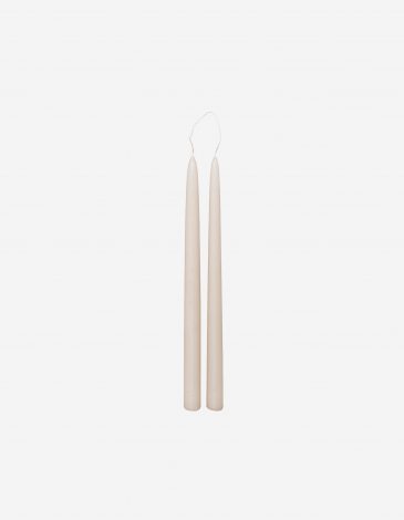 LOTE DE 2 VELAS PALO "HUGO" H30CM COLOR 