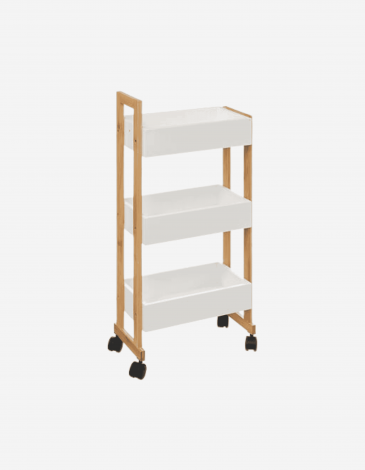 CAMARERA BLANCA 3 ALT. C/RUEDAS NATUR