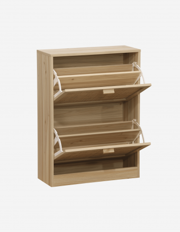 ZAPATERO 60 DECOR PINO RATTAN 