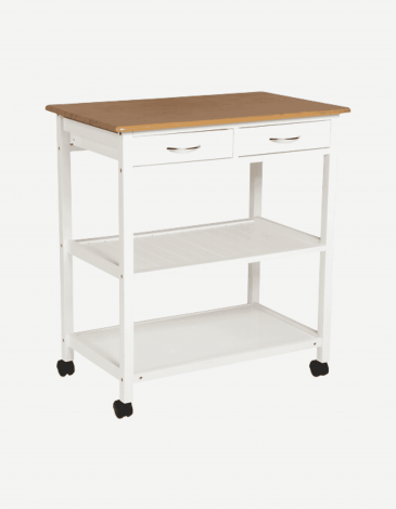 CAMARERA GRANDE DE MADERA BLANCA