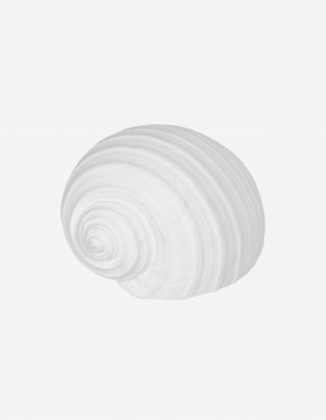 FIGURA CARACOLA BLANCO RESINA 15X11X9