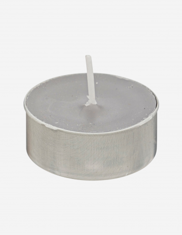LOTE DE 18 VELAS DE TE "HUGO" GRIS CLARO