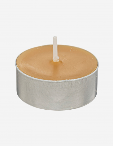 LOTE DE 18 VELAS DE TE "HUGO" MOSTAZA