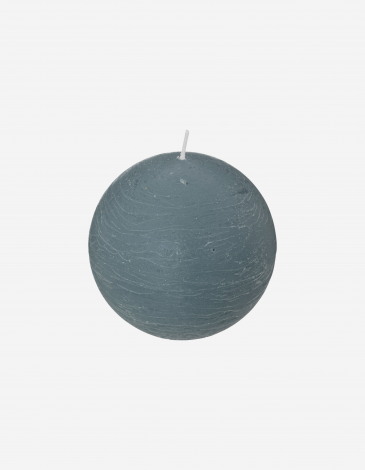 VELA BOLA OLIA D10CM AZUL TORMENTA