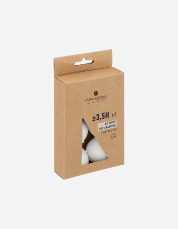 LOTE DE 6 VELAS FLOTANTES BLANCO
