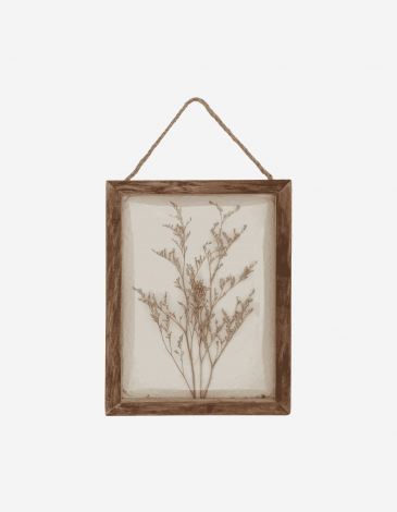 CUADRO FLORES 3D MADERA 20X25CM