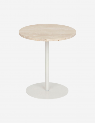 MESA AUXILIAR CELEN BLANCO TRAVERTINO