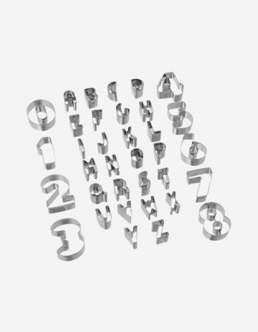 CORTAPASTAS DE LETRAS Y NUMEROS