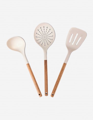SET 3 UTENSILIOS COCINA HARMONY ACACIA