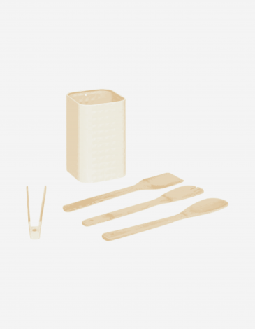 SET 4 UTENSILIOS COCINA CON BOTE