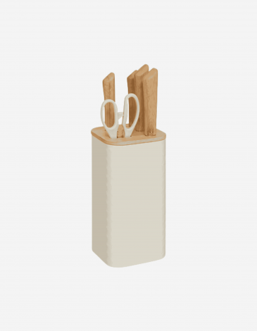 BLOQUE DE 4 CUCHILLOS Y TIJERAS SENSIA
