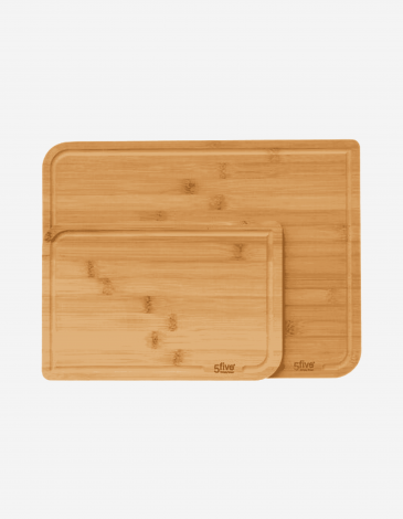 JUEGO 2 TABLAS DE CORTAR DE BAMBÚ 
