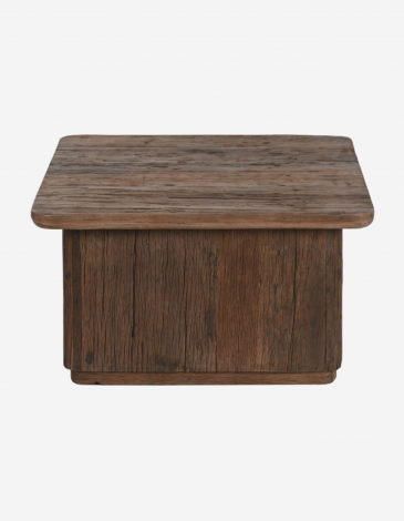 MESA CENTRO MADERA RECICLADA 70X70X39