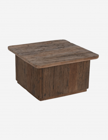 MESA CENTRO MADERA RECICLADA 70X70X39