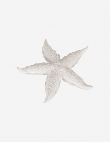 FIGURA ESTRELLA BLANCO RESINA 30X30X4