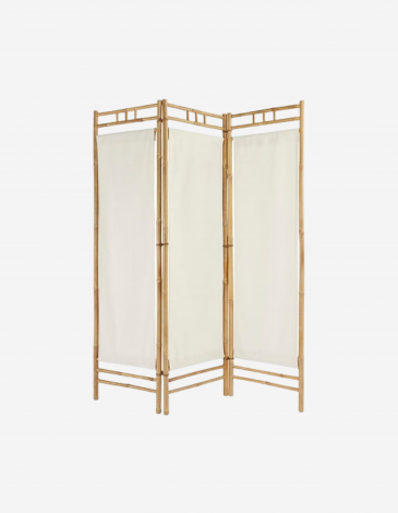 BIOMBO KAEL 135X170 BAMBÚ Y TELA