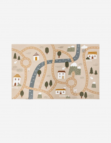 ALFOMBRA INFANTIL CARRETERA YUTE 100X150