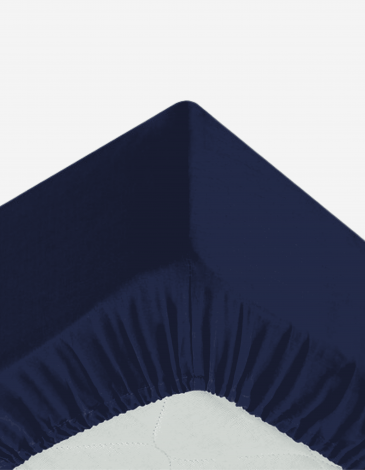 SÁBANA BAJERA DE ALGODÓN, AZUL TINTA, TA