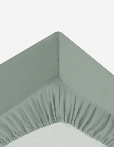 SÁBANA BAJERA DE ALGODÓN, VERDE CELADÓN,