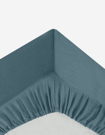 SABANA BAJERA AJUSTABLE 140X190 AZUL TORMENTA