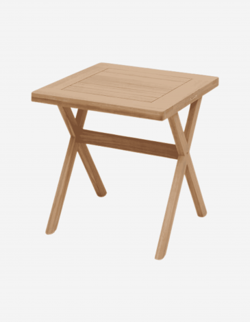 MESA DE JARDIN CUADRADA XENIA ACACIA 2 PZS