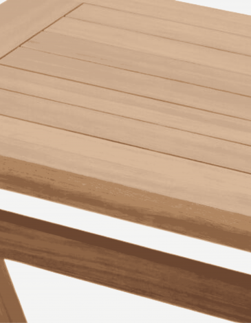 MESA DE JARDIN CUADRADA XENIA ACACIA 2 PZS