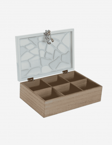 CAJA INFUSIONES MDF 24X16X7 BLANCO