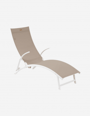 TUMBONA PLEGABLE ALUMINIO AVELLANA