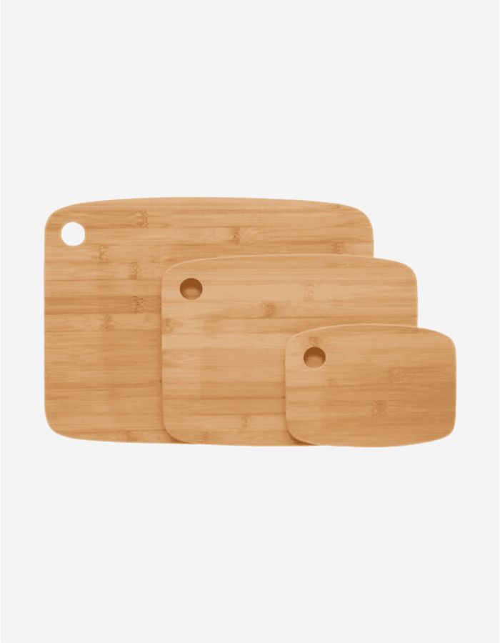 CONJUNTO DE 3 TABLAS DE CORTAR DE BAMBÚ