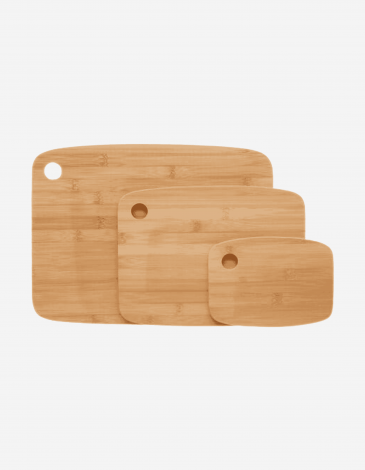 CONJUNTO DE 3 TABLAS DE CORTAR DE BAMBÚ