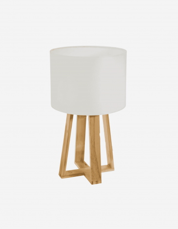 LÁMPARA DE MESA MADERA MOLU BLANC 
