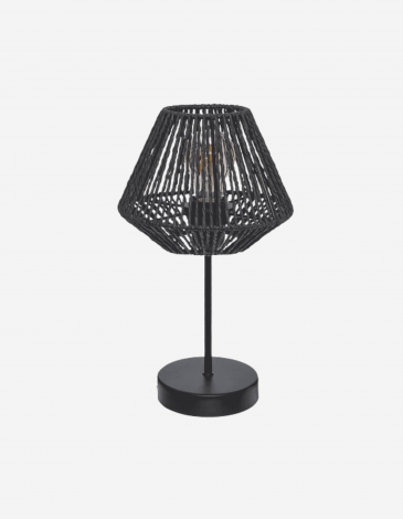 LÁMPARA "JILY" NEGRA H34CM