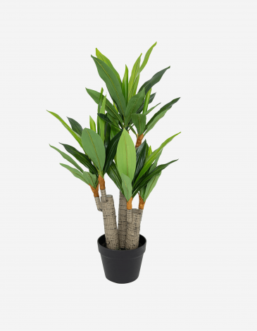 DRACENA ARTIFICIAL MACETA NEGRA 105CM