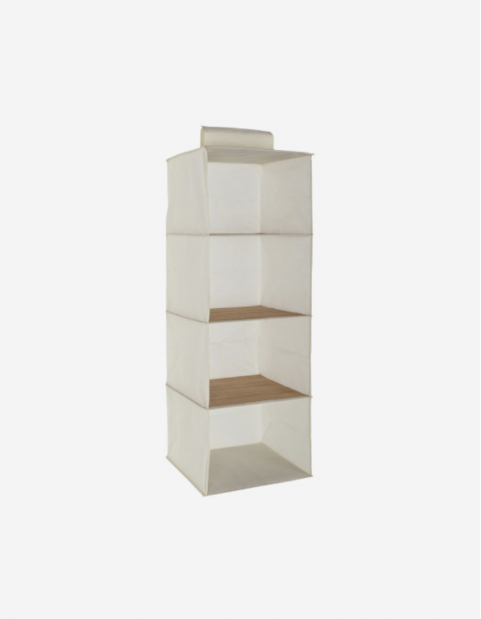 ORGANIZADOR BAMBÚ TELA 30X30X84CM COLGANTE