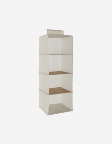 ORGANIZADOR BAMBÚ TELA 30X30X84CM COLGANTE