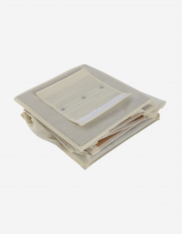 ORGANIZADOR BAMBÚ TELA 30X30X84CM COLGANTE