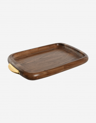 BANDEJA ACACIA INOX NATURAL 46X28