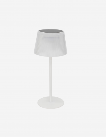 LÁMPARA DE MESA LED SOLAR KATY BLANCO